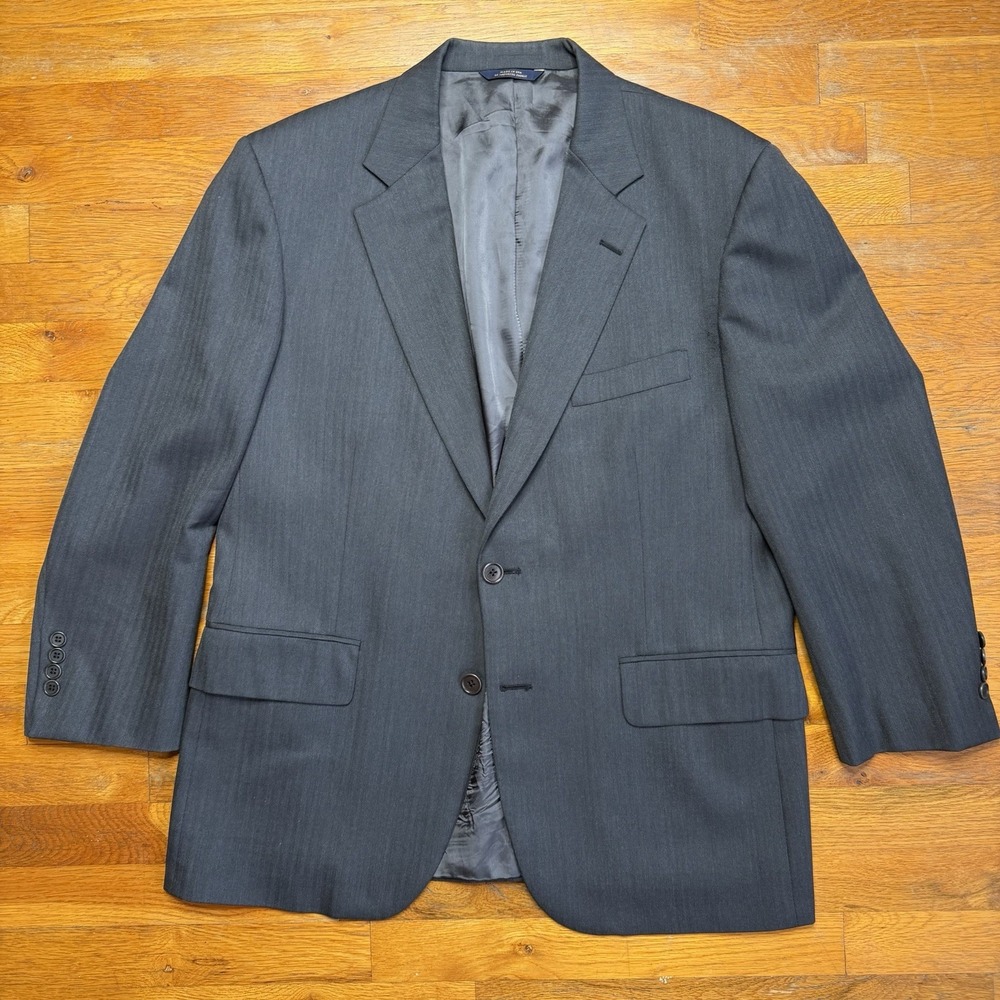 Brooks Brothers Blazer Mens 42S Herringbone Saxxon 1818 Madison Suit Jacket USA